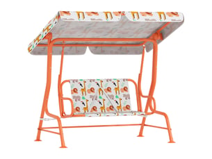 Balançoire enfant 2 places, 112 x 75 x 120 cm, orange