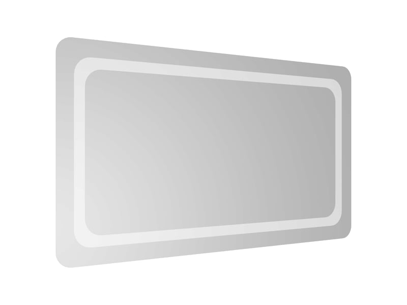 Miroir de salle de bain, miroir de toilette led transparent 90 x 50 cm verre trempé cf62629 - Conforama D