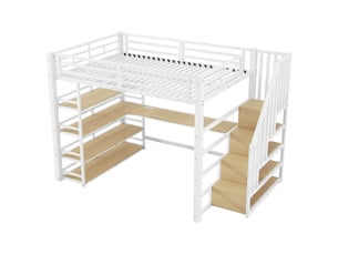 Lit mezzanine 140x200 cm IKSETERA TRADING LTD coloris blanc
