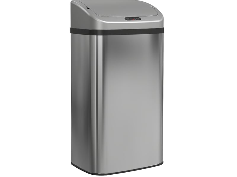  Poubelle automatique à capteur 48 l 33x25x69 cm – argent – ouverture infrarouge sans contact hygiénique  - Conforama A
