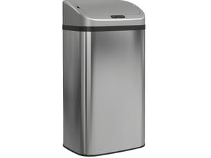 Poubelle automatique à capteur 48 l 33x25x69 cm – argent – ouverture infrarouge sans contact hygiénique