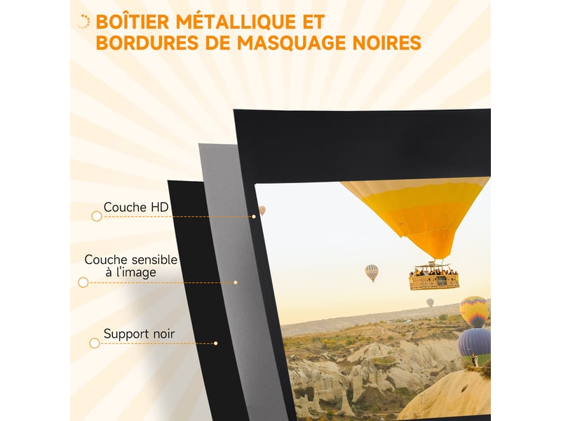  Écran de projection 100 pouces avec support trépied hauteur réglable, écran 4k hd 16:9  - Conforama E