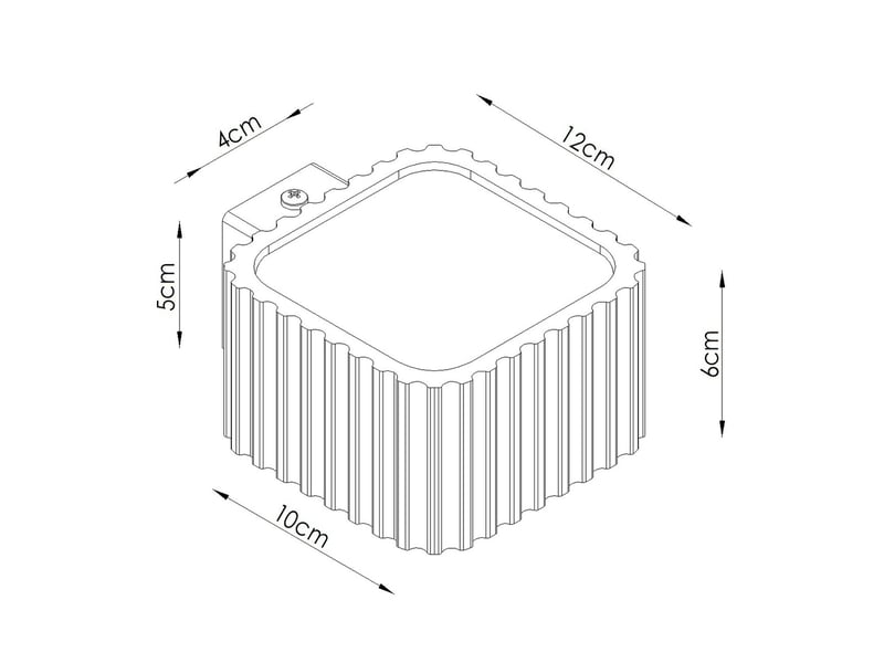 Applique riff blanche gx53 aluminium moderne 6x10x12cm SL.3031 - Conforama E