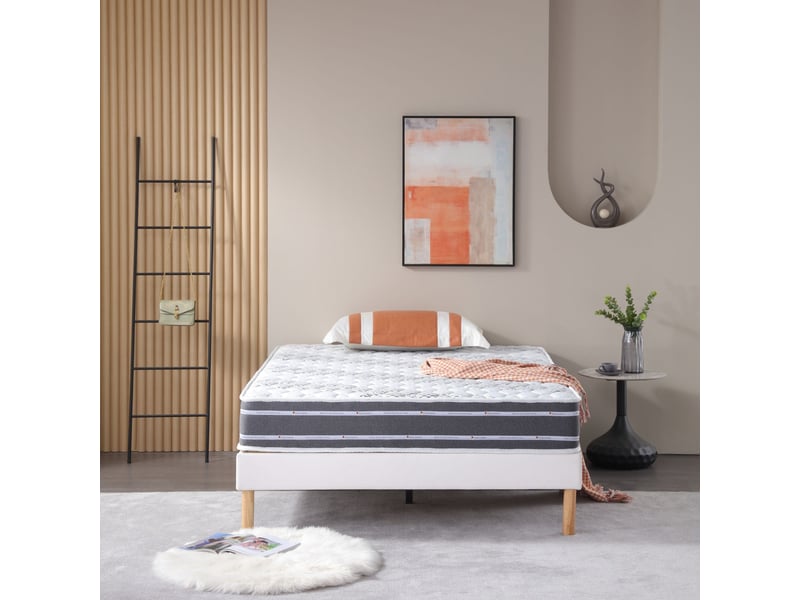 Nuits d'or matelas 120x200 tissu avec mousse hr 35 kgm3 hauteur 21 cm soutien très ferme 120 200  - Conforama C