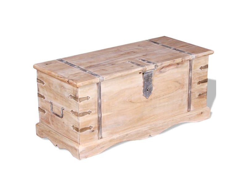 Coffre de rangement, boîte de rangement de rangement bois d'acacia - Conforama B