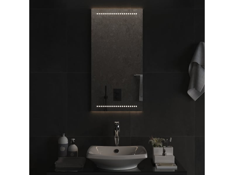 Miroir de salle de bain, miroir de toilette à led 40x80 cm cf62496  - Conforama C