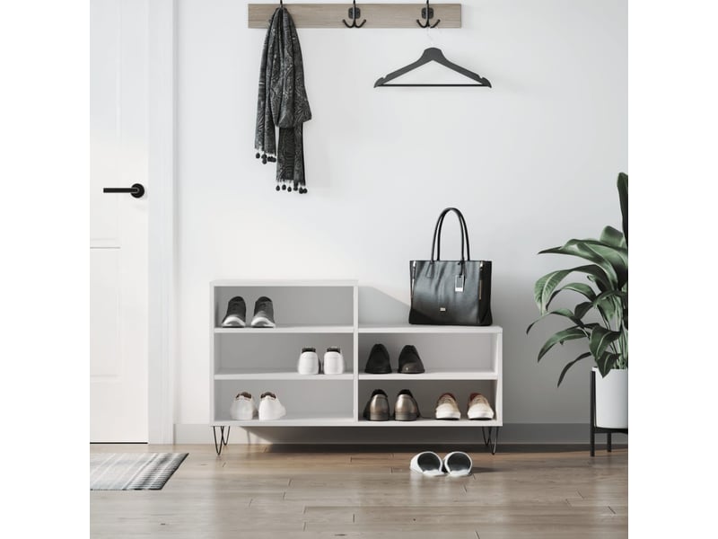  Meuble à chaussure | armoire à chaussures blanc 102x36x60 cm bois d'ingénierie shl7393  - Conforama B