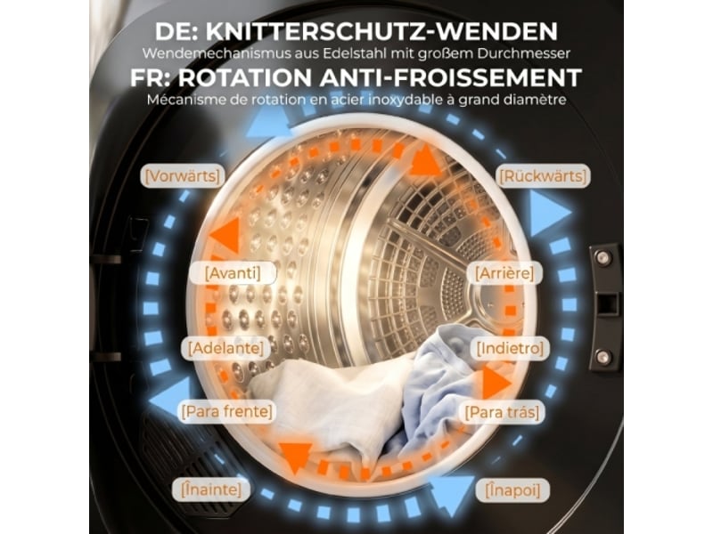 Sèche-linge à évacuation compact 1000 w, modes extra sec et eco, minuterie et température réglables, noir - Conforama E