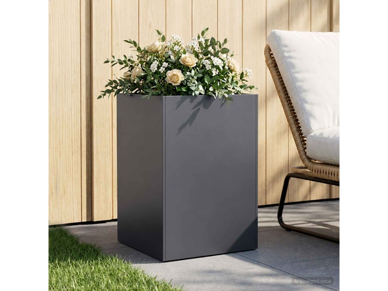 Jardinière - cache-pot de jardin anthracite 40 x 40 x 75 cm - Conforama B