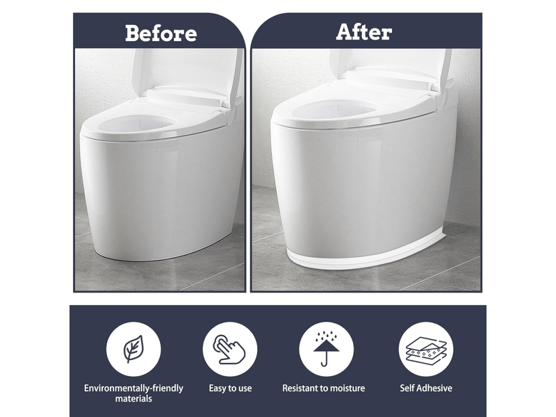  2 rouleaux joint silicone salle de bain blanc, ruban auto-adhésif, bande etancheite joint baignoire adapté à de nombreuses occasions (320 *  - Conforama B