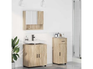 Ensemble de mobilier de salle de bain 3 pc chêne sonoma cf64367
