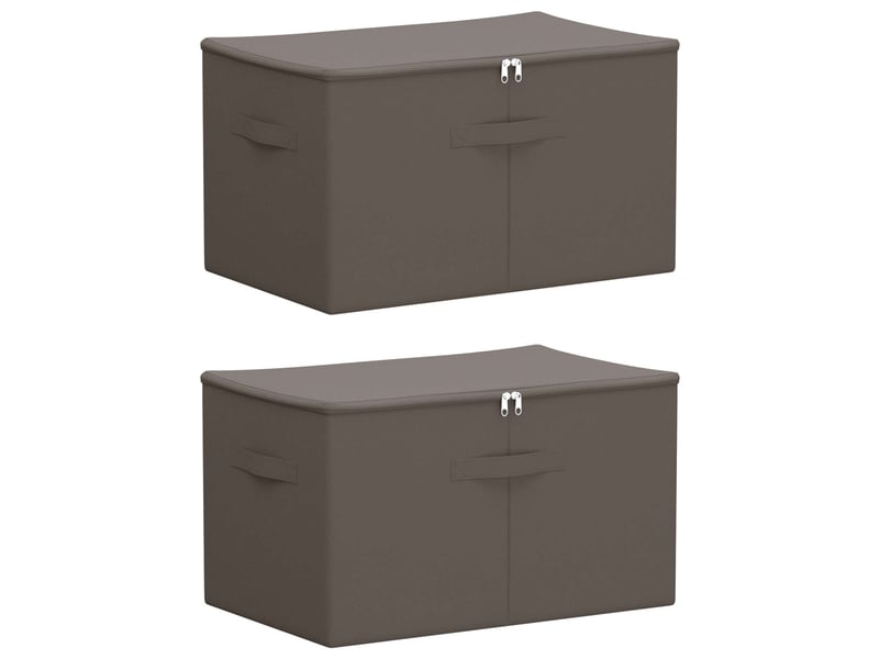 Boîte de rangement 2 pcs tissu intissé 60x43x35 cm 90,3 l shl81023 - Conforama A