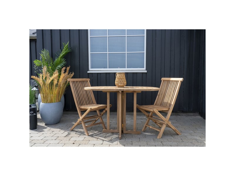 Table d'extérieur huelva en teck naturel 120x60x75 cm - Conforama E