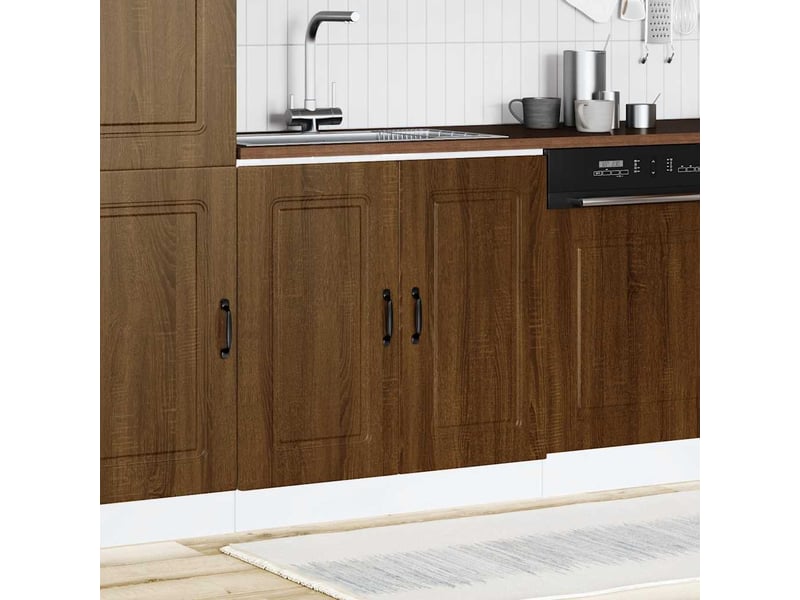  Meuble de cuisine, meuble bas pour évier kalmar chêne artisanal bois ingénierie shl3331  - Conforama C