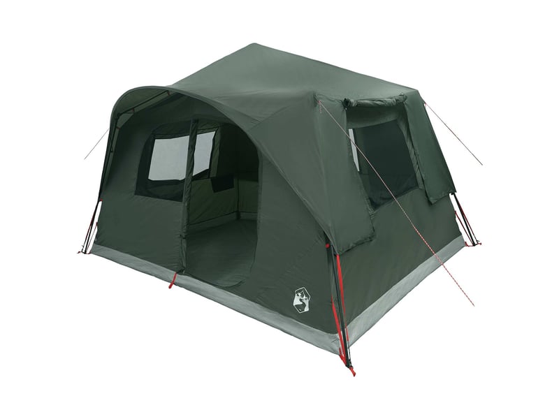  Tente instantanée, tente de camping 8 personne vert armée polyester et acier  - Conforama A
