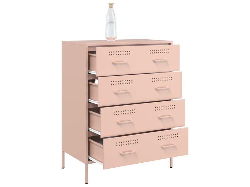  Buffet - bahut - meuble de rangement rose 68x39x89 cm acier  - Conforama E