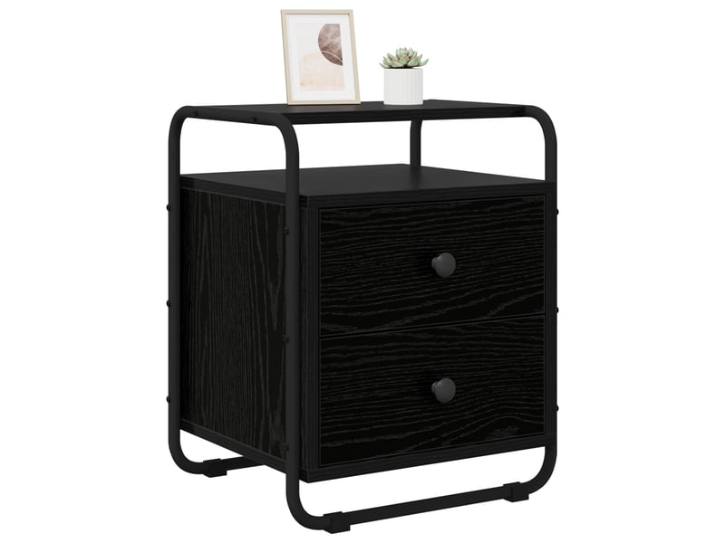  Table de chevet - cabinet de chevet - table de nuit chêne noir bois d'ingénierie  - Conforama B