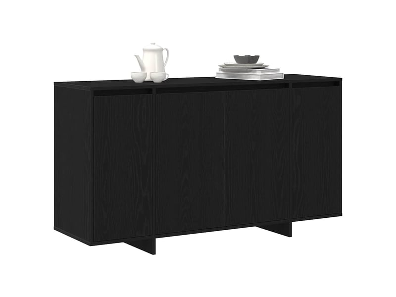 Buffet - bahut - meuble de rangement chêne noir 135 x 41 x 75 cm bois d'ingénierie - Conforama C