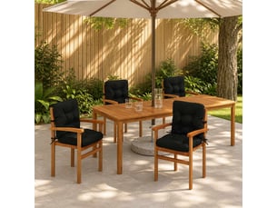 Lot de 4 coussins de chaise à dossier haut vianen cf59347