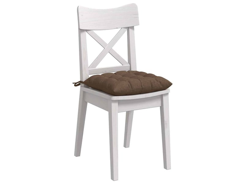Lot de 4 coussins de siège, coussins décoratifs tissu marron 40 x 40 x 6 cm cf60020 - Conforama C