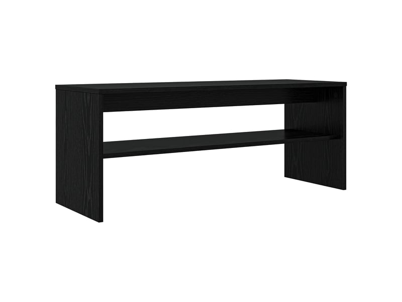  Meuble tv - banc tv - meuble de rangement 100 x 35 x 40 cm chêne noir bois d'ingénierie  - Conforama A