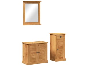 Ensemble de mobilier de salle de bain vigo 3 pc marron miel cf64736