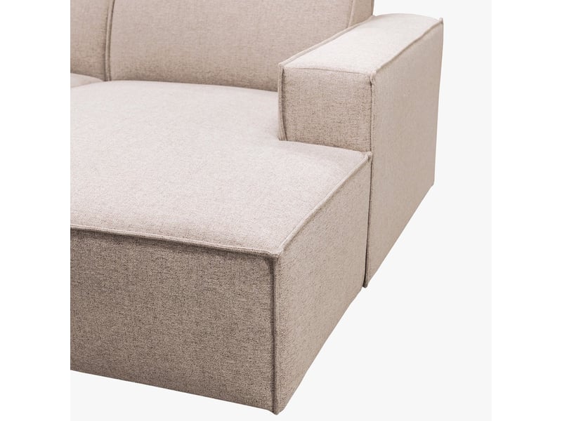  Canapé panoramique en tissu beige - angle droit  - Conforama E