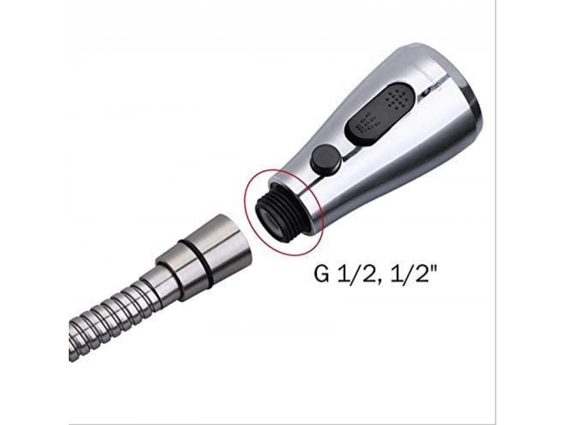 Robinet d'évier de cuisine à jet extractible en forme de goutte d'eau avec bouton d'arrêt, 2 jets, tête universelle professionnelle, convient pour mi - Conforama E