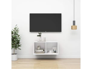 Meuble tv coloris blanc 37 cm <strong></strong>  <strong></strong>