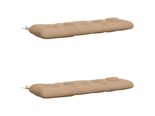 Lot de 2 coussins de banc, coussins d'assise vianen 100 % polyester sable cf57668