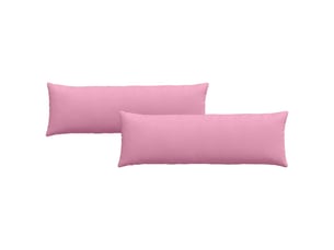 Lot de 2 coussins de canapé, coussins décoratifs tissu rose 120 x 40 cm cf58928