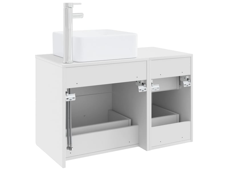 Ensemble de mobilier de salle de bain 2 pcs blanc shl389 - Conforama E