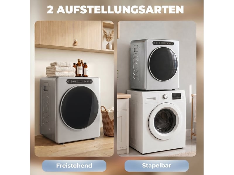  Sèche-linge à évacuation frontal 5 kg 49 x 43 x 61 cm – argent – tambour inox, minuterie et sécurité enfant  - Conforama E