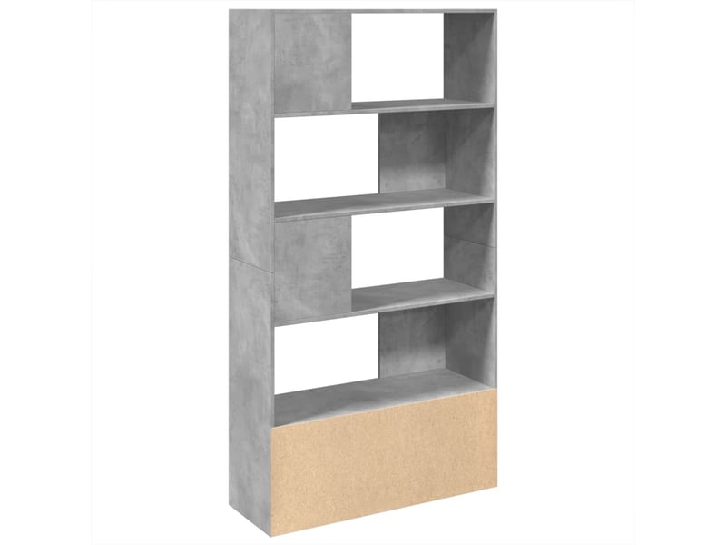  Bibliothèque, meuble de rangement salon gris béton 100x36x189 cm bois d'ingénierie  - Conforama E