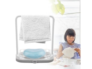 Porte-serviettes de bar amovible, gris, organisateur de rangement de cuisine pour savon