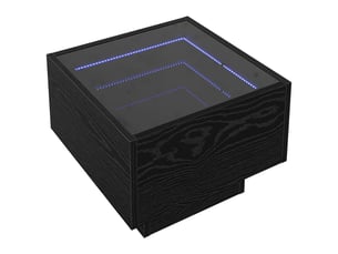 Table de chevet - table basse chêne noir 40 x 40 x 30 cm bois d'ingénierie