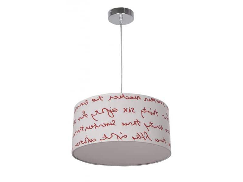  Suspension enfant fabrilamp letters blanc 2xe27 hauteur réglable 30-105 cm ø35 cm 076093501 - Conforama A