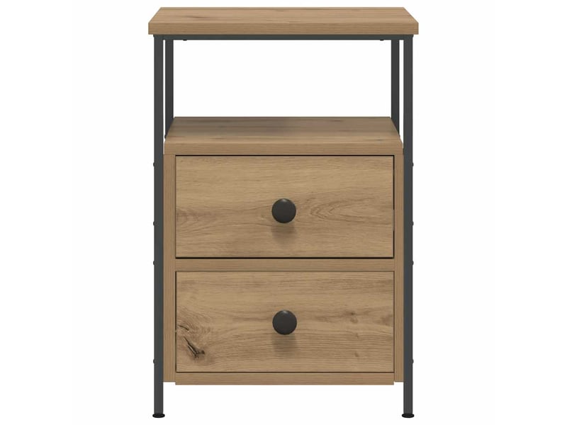  Lot de 2 tables de chevet - cabinet de chevet - table de nuit chêne artisanal bois d'ingénierie  - Conforama C