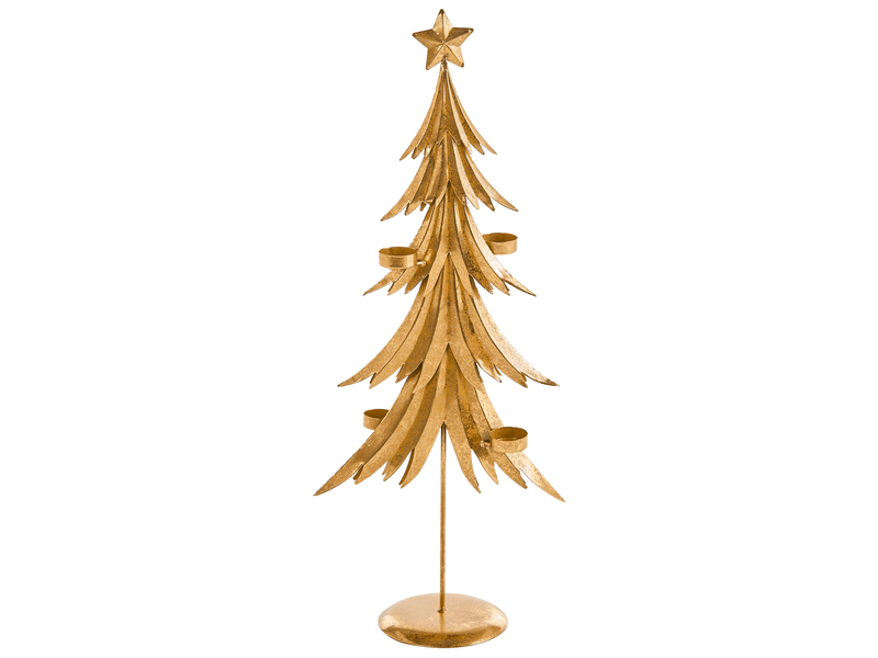  Bougeoir joukio 72 cm métal doré  - Conforama D