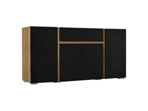 Buffet    <strong></strong> <strong></strong> - 140 cm coloris noir 