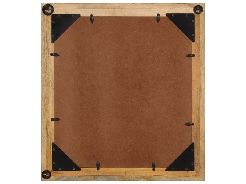  Miroir de salle de bain, miroir de toilette 55x1x60cm verre et bois massif manguier cf62485  - Conforama C