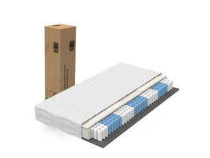 Matelas 90x200 cm <strong>VIVRYN</strong> <strong></strong> Ressorts ensachés + mousse soutien Ferme épaisseur 20 cm