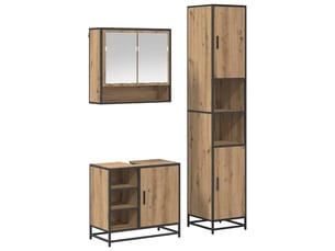 Ensemble de mobilier de salle de bain 3 pièces chêne artisanal cf64446