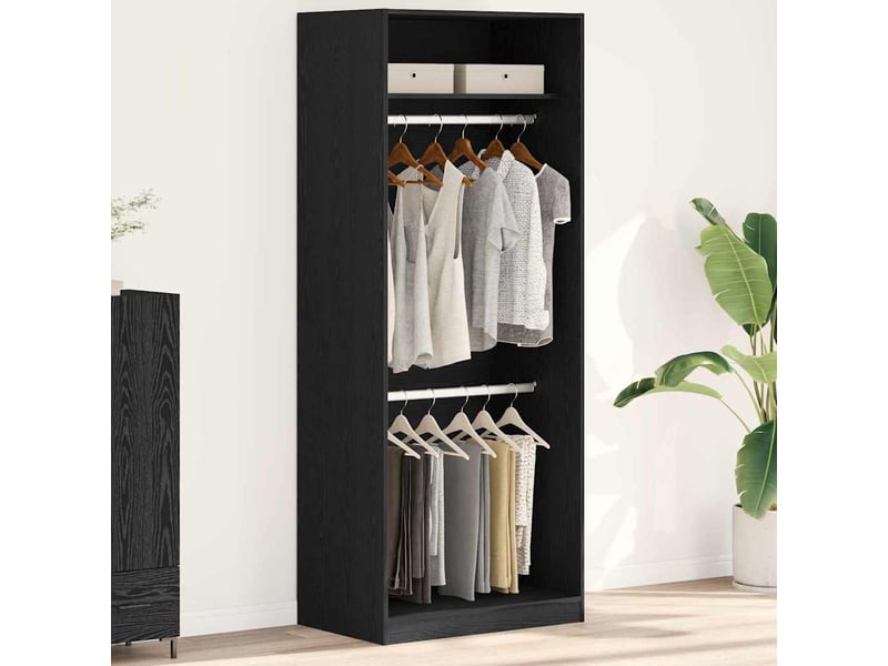  Armoire chambre, armoire de rangement chêne noir 80x50x200 cm bois d'ingénierie shl2960  - Conforama B