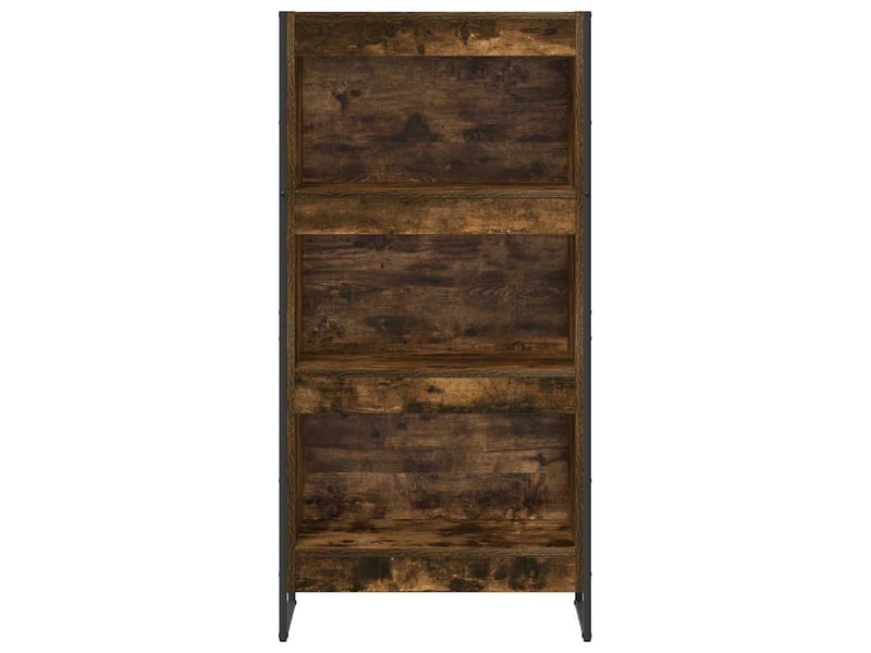 Bibliothèque, armoire à livres 60 x 30 x 121 cm bois d'ingénierie chêne fumé - Conforama E