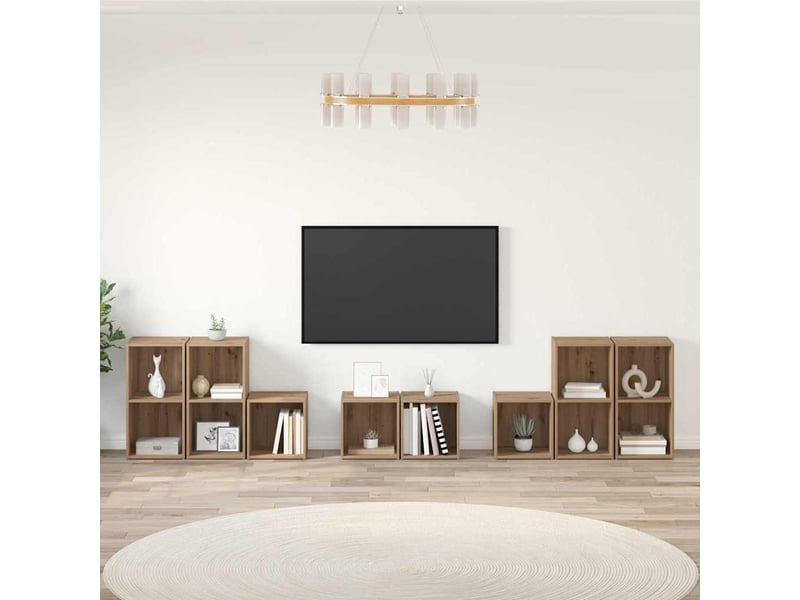  Ensemble de meubles tv 8 pc chêne artisanal bois d'ingénierie  - Conforama B