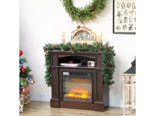 Guirlande de noël artificielle 180 cm, décoration de noël, 162 branches denses, grappes de baies, pommes de pin, vert