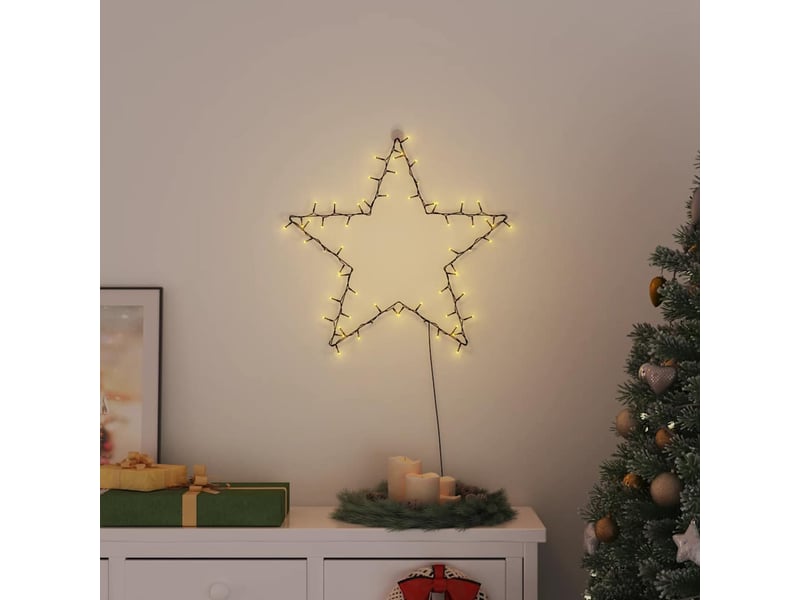  Lumières de noël silhouette d'étoile 80 led blanc chaud  - Conforama B