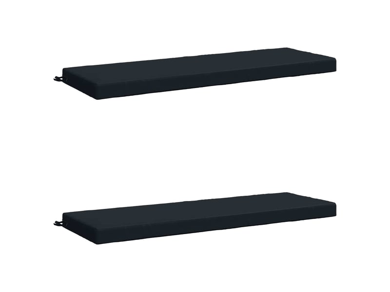 Lot de 2 coussins de banc, coussins d'assise soest 100 % polyester bleu foncé cf57113 - Conforama A