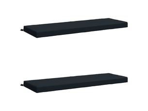 Lot de 2 coussins de banc, coussins d'assise soest 100 % polyester bleu foncé cf57113